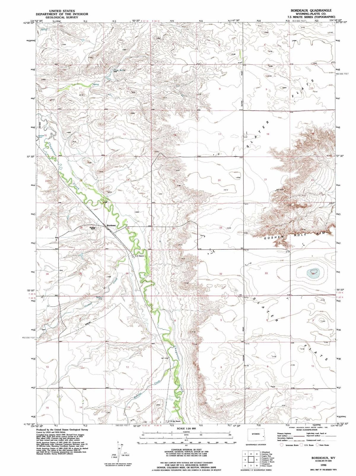 kat jeyografik nan Bòdo topografik