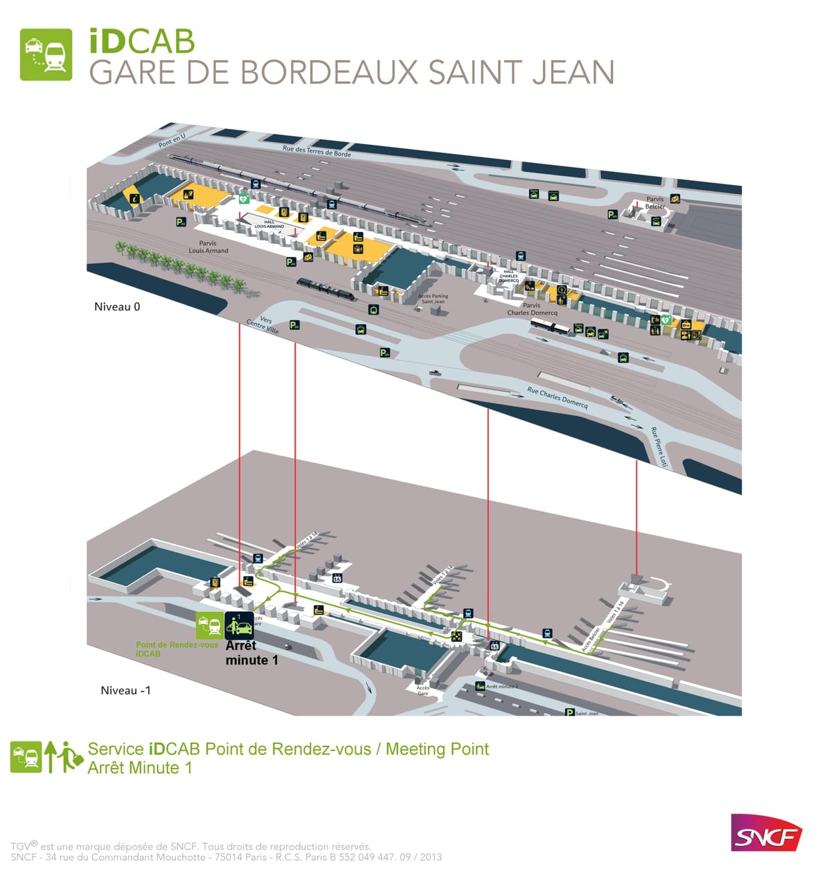 Bòdo st jean estasyon tren a kat jeyografik